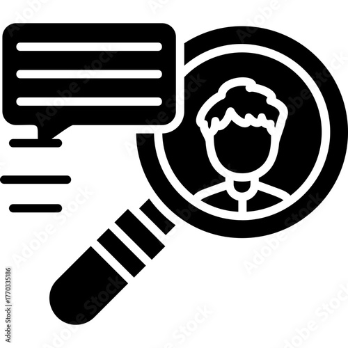 Qualitative Research Icon Vector Element