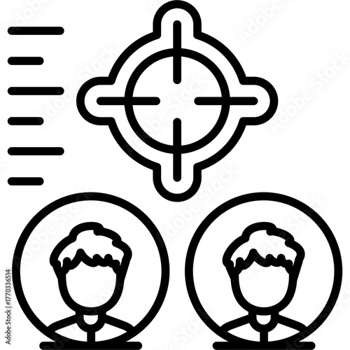 Target Audience Icon Vector Element