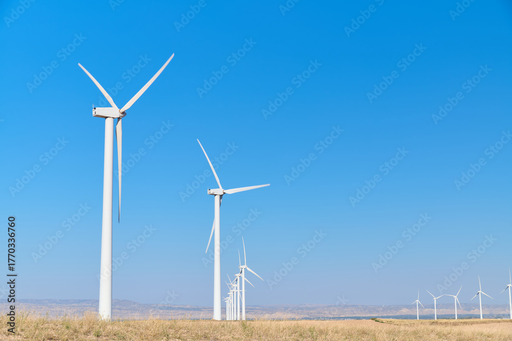 Fototapeta premium Windturbines for sustainable energy production