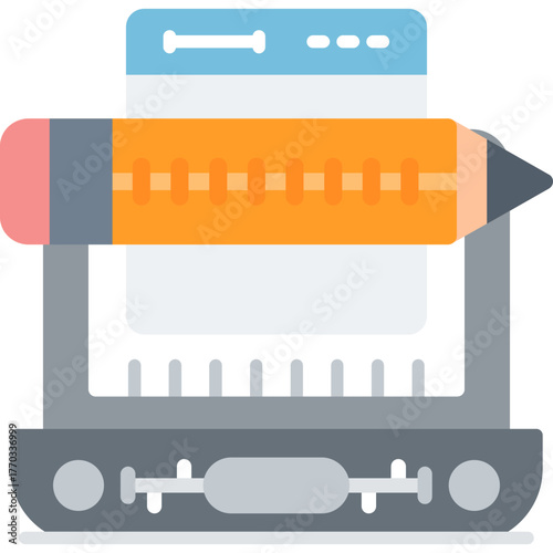 Copywriter Icon Vector Element