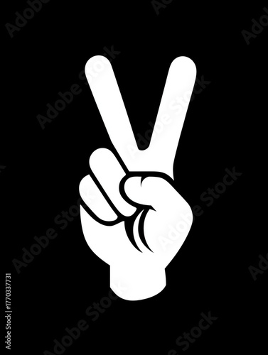 peace sign with hand