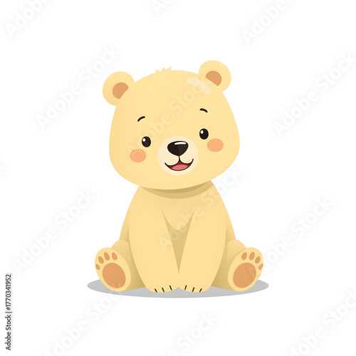 Soft Toy Teddy Bear in Bright Yellow Color 3D