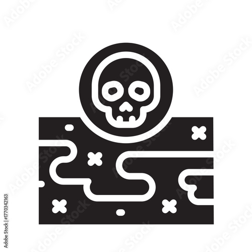 soil contamination color flat icon for digital and print projects.