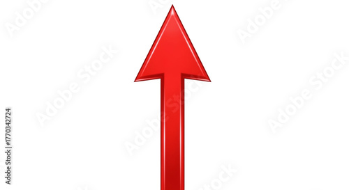 Wallpaper Mural Vibrant red arrow pointing upwards signifying growth, success, and progress in business and life, capturing forward momentum Torontodigital.ca