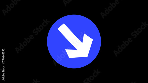 White color right side arrow. direction concept arrow icon concept on black background.