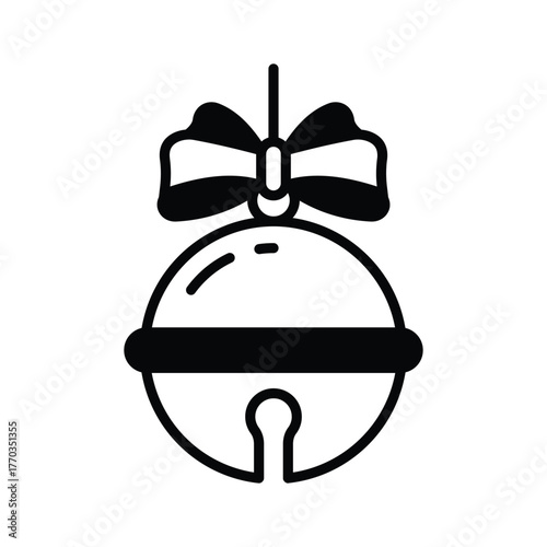 Grab this amazing hand drawn icon of christmas bell