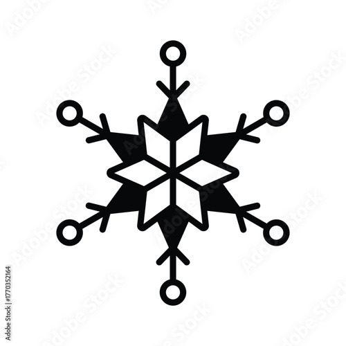 Get this amazing glyph icon of snowflake, winter, cold weather, snow, and holidays