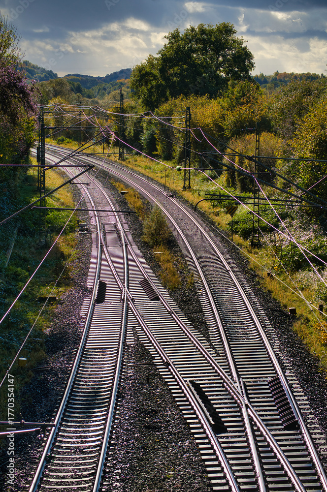 Obraz premium train tracks