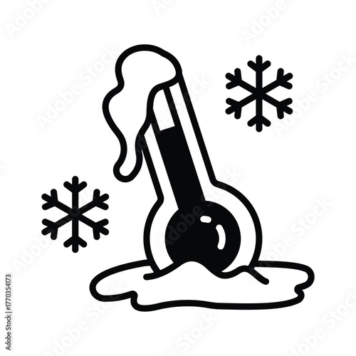 Take a look at this amazing glyph style icon of cold temperature