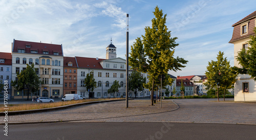 Gewandhaus und Roßmarkt in Zeitz, Burgenlandkreis, Sachsen-Anhalt, Deutschland