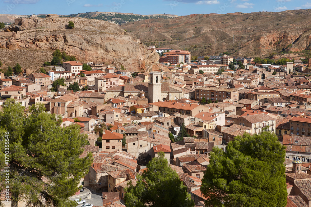 Obraz premium Fortified picturesque medieval historic town of Daroca, Zaragoza. Aragon, Spain
