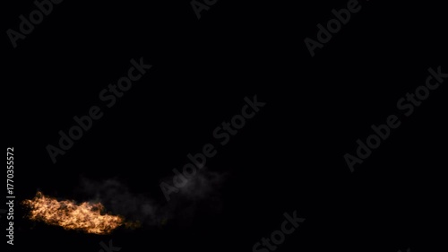 Infernos Embrace - A Dance of Fire and Smoke in the Darkness.