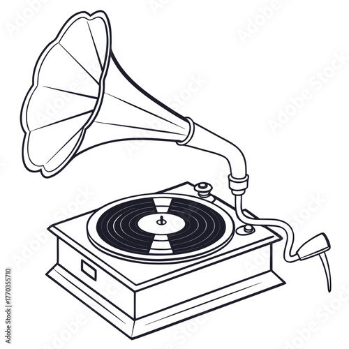 retro gramophone vinyl record