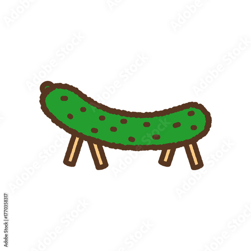 手書き風のシンプルアイコンイラスト　精霊馬