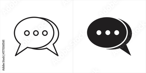Speech bubble icon with ellipses