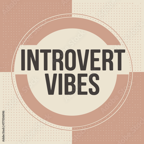 Introvert vibes text graphic design embracing solitude and inner peace a declarative statement for personal expression and identity vector