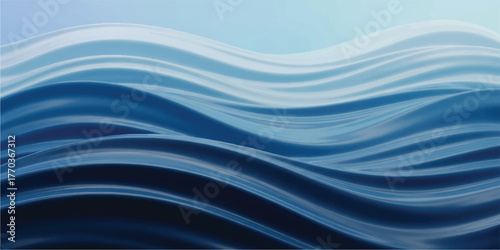 Abstract blue wave background flowing lines in shades of blue perfect for website headers and digital designs