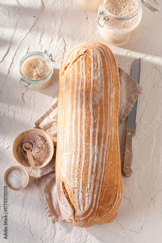Healthy loaf of bread made ...