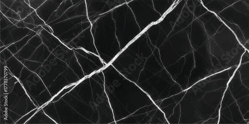 Black marble texture background with white veins elegant and modern design for print and web