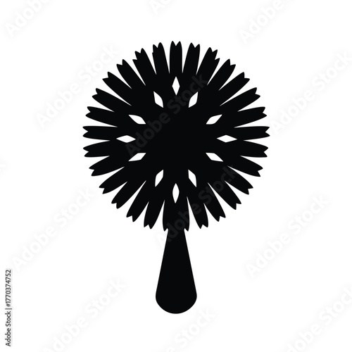 Flat Vector Icon of Cheerleading Pompom