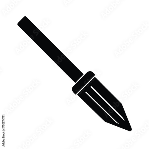 Flat Vector Icon of Chisel