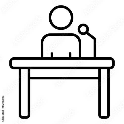 spokesperson outline icon