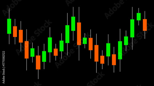Candlestick chart pattern business or company analytics concept, Business growth up trend, Stock market profit, Economic growth, Marketing, Financial growth sign. Vector illustration.