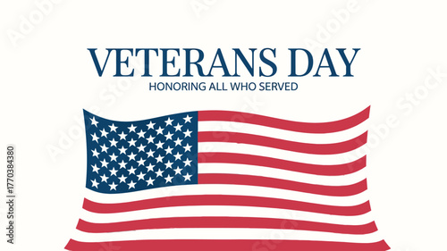 Veterans Day USA Flag Celebration Honoring All Who Served