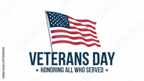 Veterans Day USA Flag Celebration Honoring All Who Served