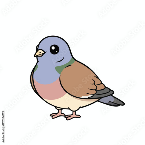 A cute vector passenger pigeon