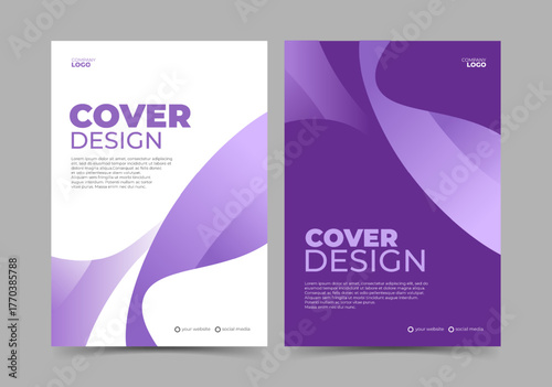 Elegant purple cover design template