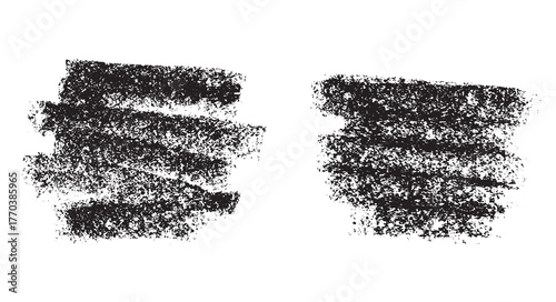 Oil Chalk Scribbles Background Isolated on White in Black. Graphic design elements and resources vector art