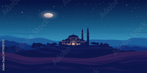 Moonlit Tuscan Villa