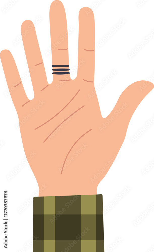 Obraz premium Hands counting. Count on fingers showing number one, two, three, four and five. Hand icons countdown gesture in trendy flat style vector set