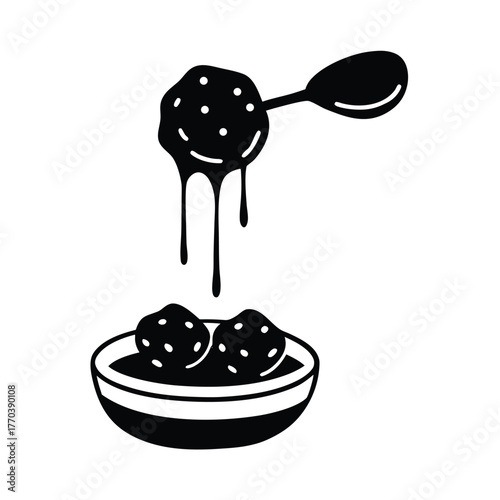 Chebakia Dipped in Honey Sweet Dessert