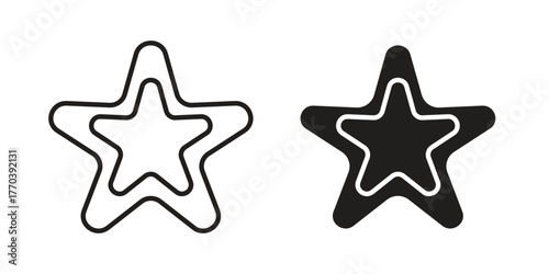 Cookie cutter icon illustrations collection. editable stroke outline and flat style