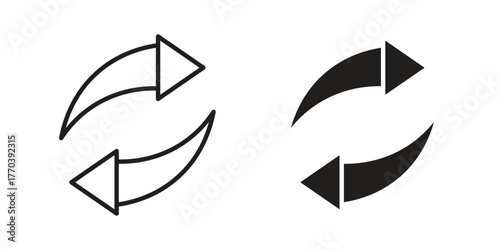 Converter icon illustrations collection. editable stroke outline and flat style
