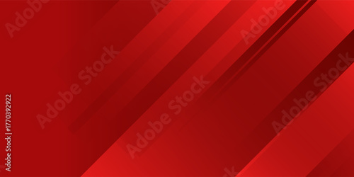 Colorful abstract banner background with red gradations and dynamic slash shapes in modern Memphis style. Vibrant geometric vector design ideal for posters, websites, and digital presentations. EPS10