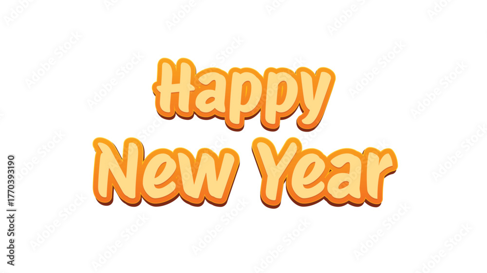 Fototapeta premium Happy new year typography design. Vector illustration