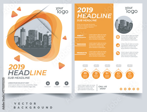 Brochure template banner design for social media post template, corporate	
