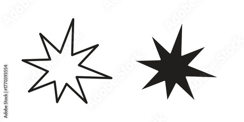 Explosion icon illustrations collection. editable stroke outline and flat style