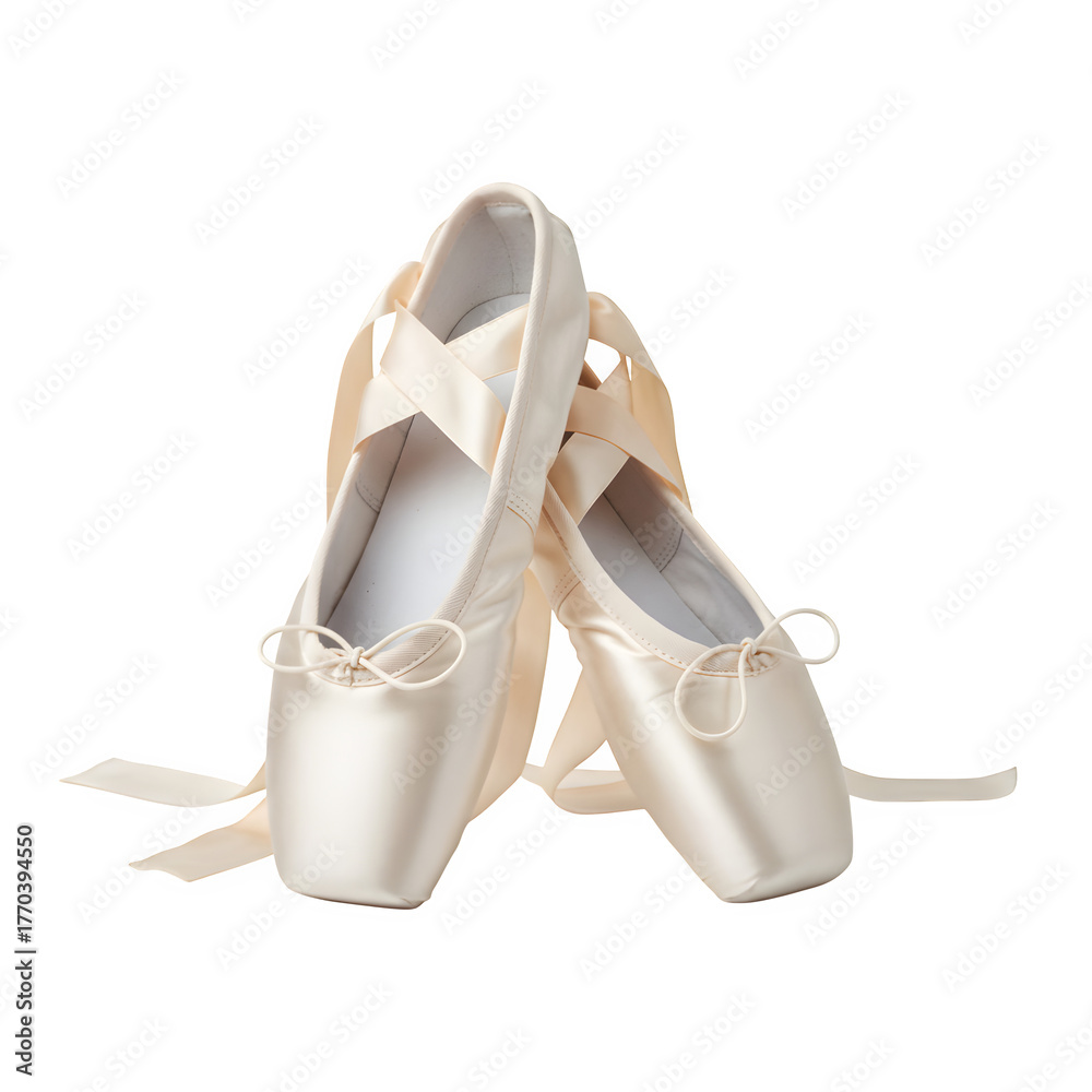 Fototapeta premium Ballet Pointe Shoes isolated on transparent background