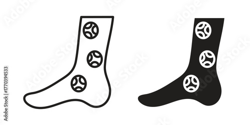 Gangrene icon illustrations collection. editable stroke outline and flat style