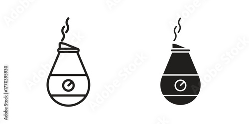 Humidifier icon illustrations collection. editable stroke outline and flat style