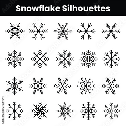 Snowflake Silhouette Set