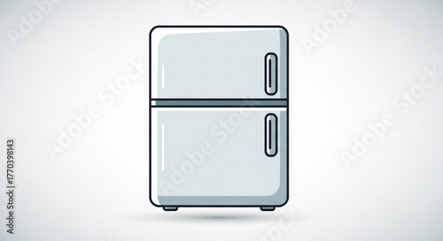Illustration of a refrigerator, keeping food fresh and cool with its efficient cooling system