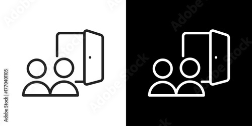 Guest Icon Line Vector Illustration