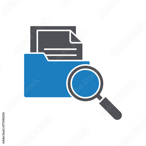 Search File Vector Icon which can easily modify or edit