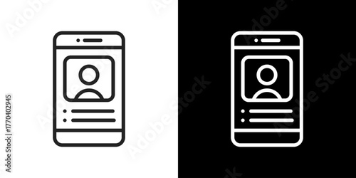 Profile Icon Line Vector Illustration