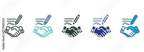 Agreement Icon Set Multiple Style Of
